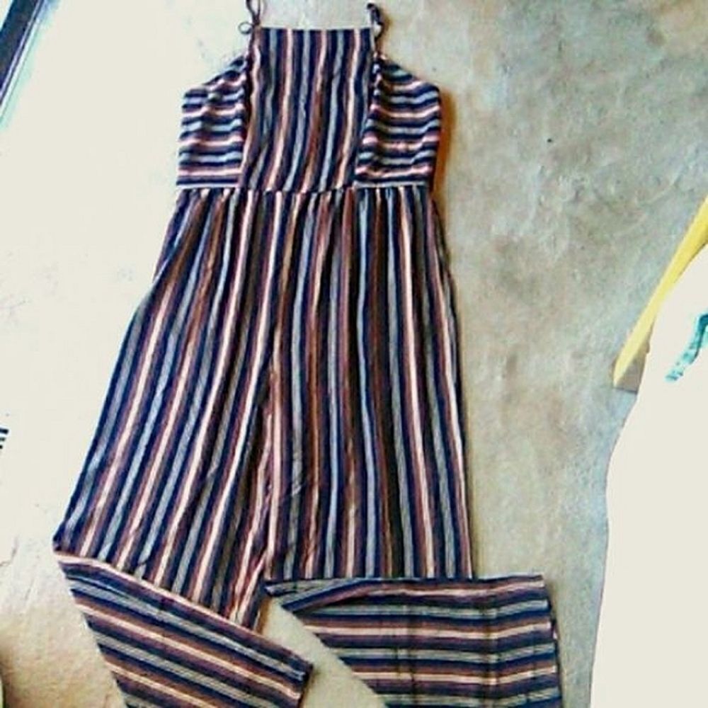 Xhilaration Striped Wide Leg Jumpsuit